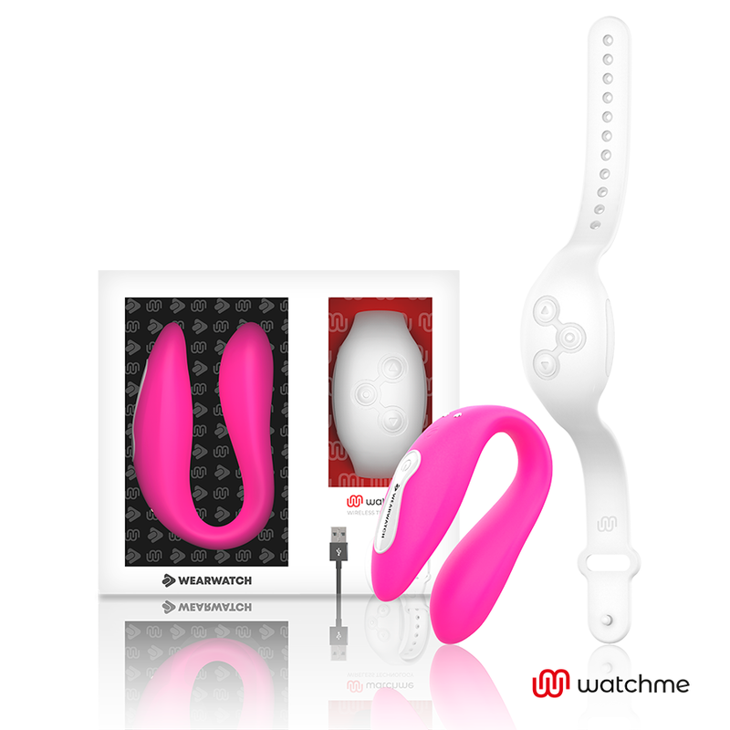 WEARWATCH Watchme Dual vibrator s daljinskim upravljačem, fuksija i snježnobijela